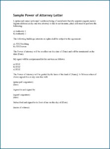 Standard Power Of Attorney Form Uk