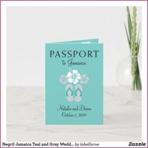 Teal And Gray Wedding Invitations