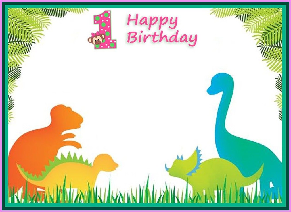 Template Free Free Dinosaur Birthday Invitations