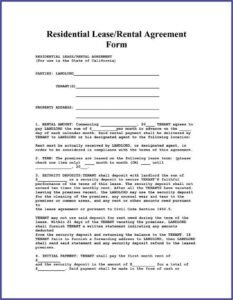 Texas Association Of Realtors Residential Lease Agreement Form