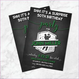 Top Golf Birthday Invitations