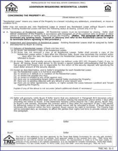 Trec Residential Lease Agreement Form