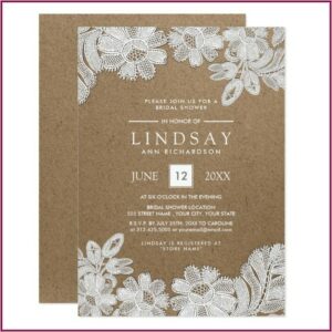 Vintage Lace Bridal Shower Invitations