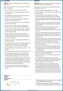 Visitor Visa Australia Form 1418