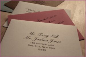 Wedding Invitation Recipient Addressing
