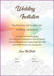 Wedding Invitation Text Message In English