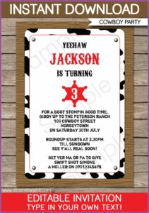 Western Bbq Invitation Template Free