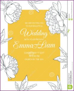 Yellow Flowers Invitation Template
