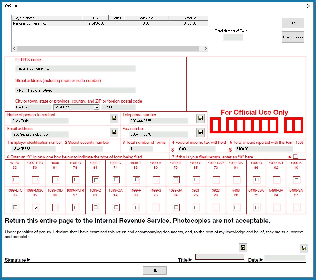 1099 Tax Form Software
