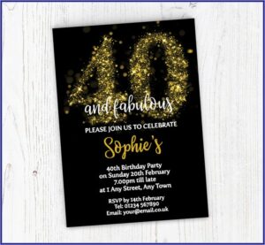 40th Birthday Invitations Online