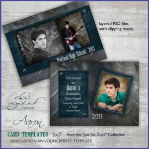 5x7 Graduation Invitation Template