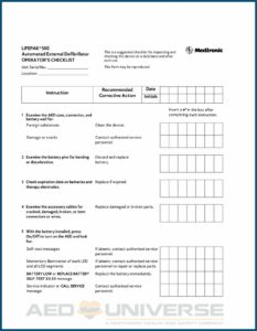 Aed Checklist Forms