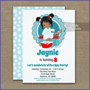 African American Birthday Party Invitations