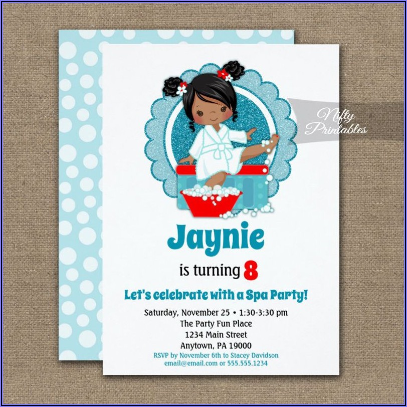 African American Birthday Party Invitations