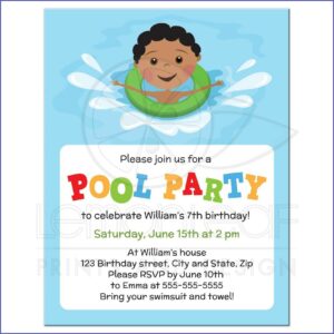 African American Male Birthday Invitations