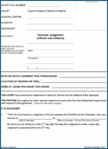 Alberta Separation Agreement Form