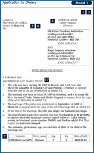 Application Form For Divorce In Canada