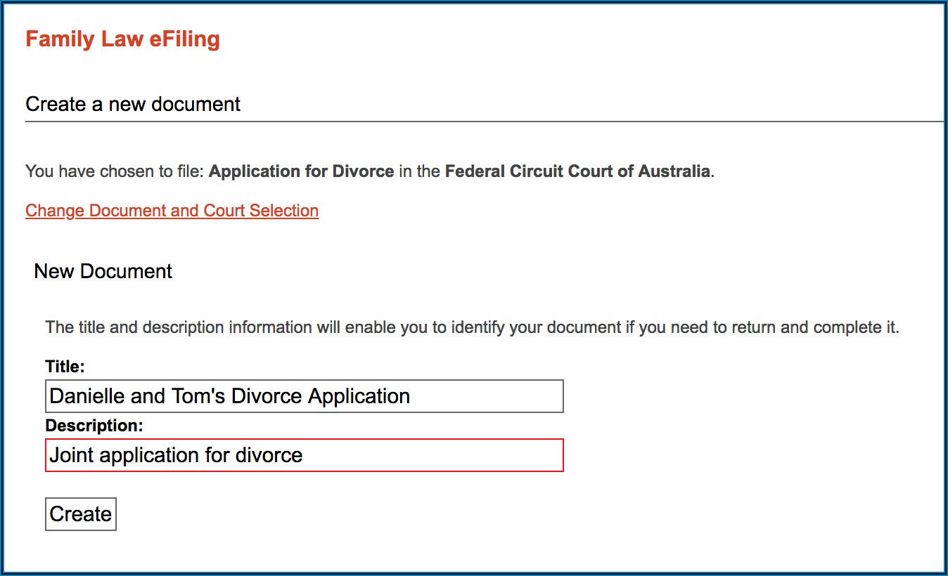 Application Form For Divorce Nsw
