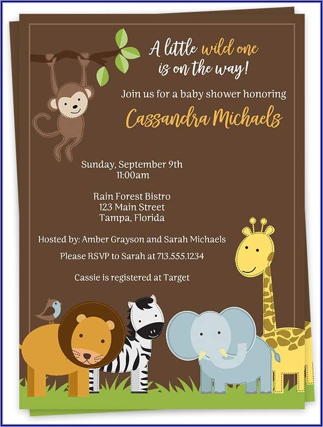 Baby Boy Safari Invitations