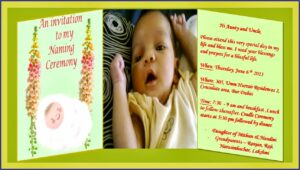 Baby Naming Ceremony Invitation In Tamil