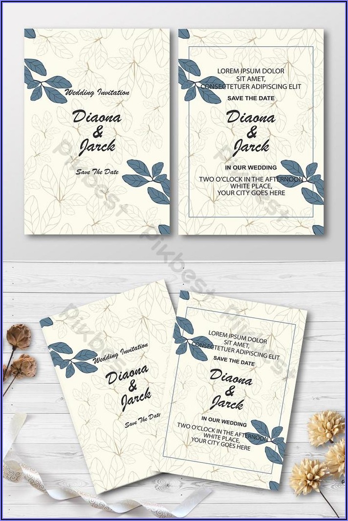 Background Wedding Invitation Card Design Template Free Download