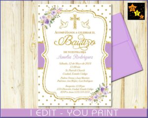 Baptism Invitations In Spanish Free