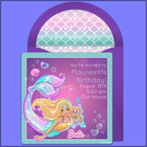 Barbie Mermaid Invitations Free
