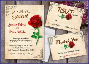 Beauty And The Beast Wedding Invitations