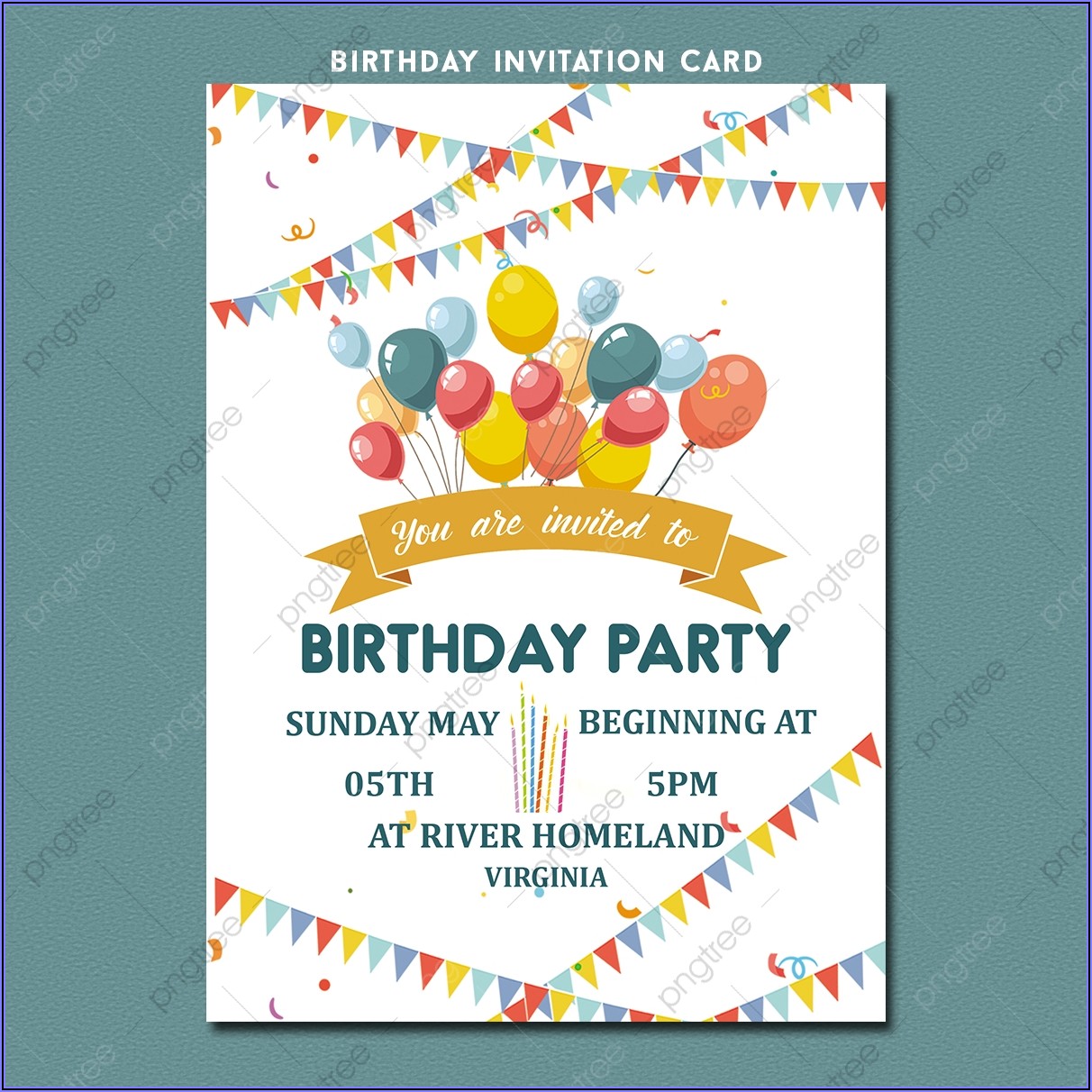 Birthday Invitation Card Template Download