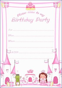 Birthday Invitation Card Template Free