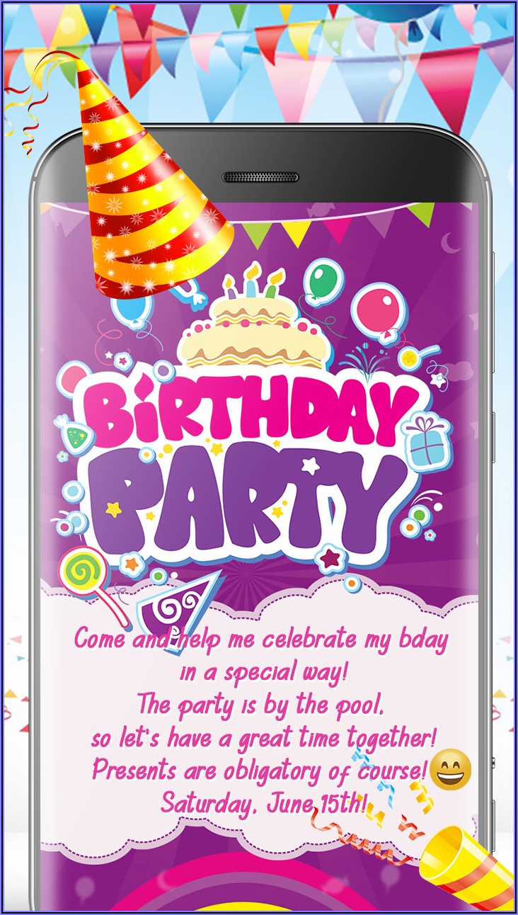 Birthday Invitation Cards Free Download