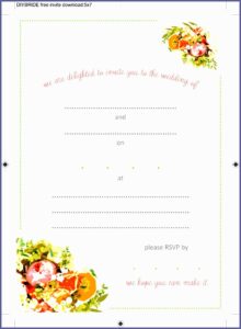 Birthday Party Invitation Template Microsoft Word