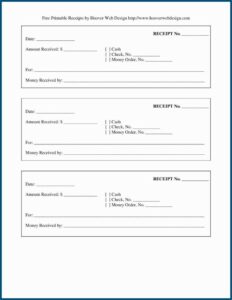 Blank Receipt Form Free