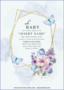 Blue And Gold Invitation Template Free