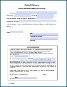California Durable Power Of Attorney Form 2020 Pdf