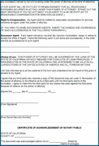 California Durable Power Of Attorney Form Pdf