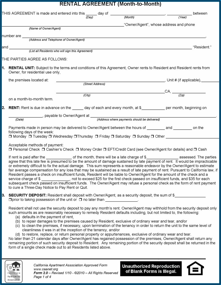 California Land Lease Agreement Form