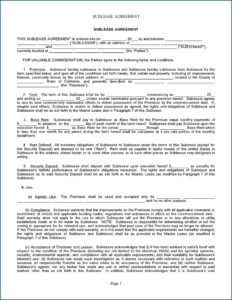 California Lease Agreement Template 2020