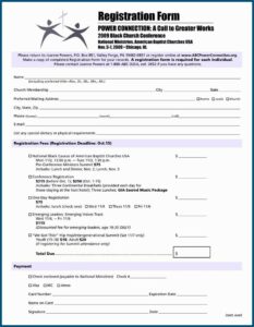 Camp Registration Form Template Free Download