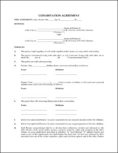 Canadian Separation Agreement Example