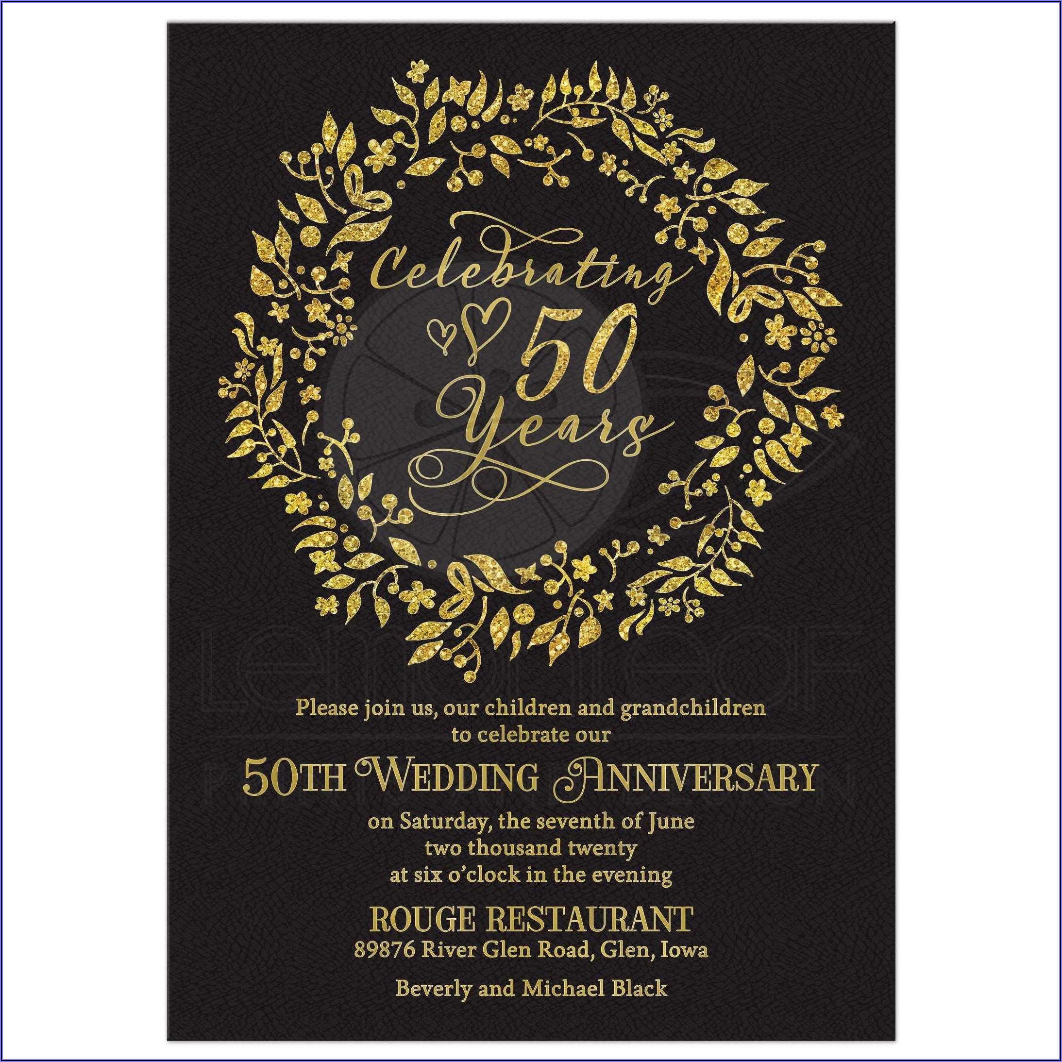 Cheap 50th Wedding Anniversary Invitations