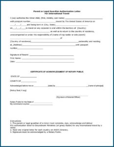 Child Guardianship Consent Form