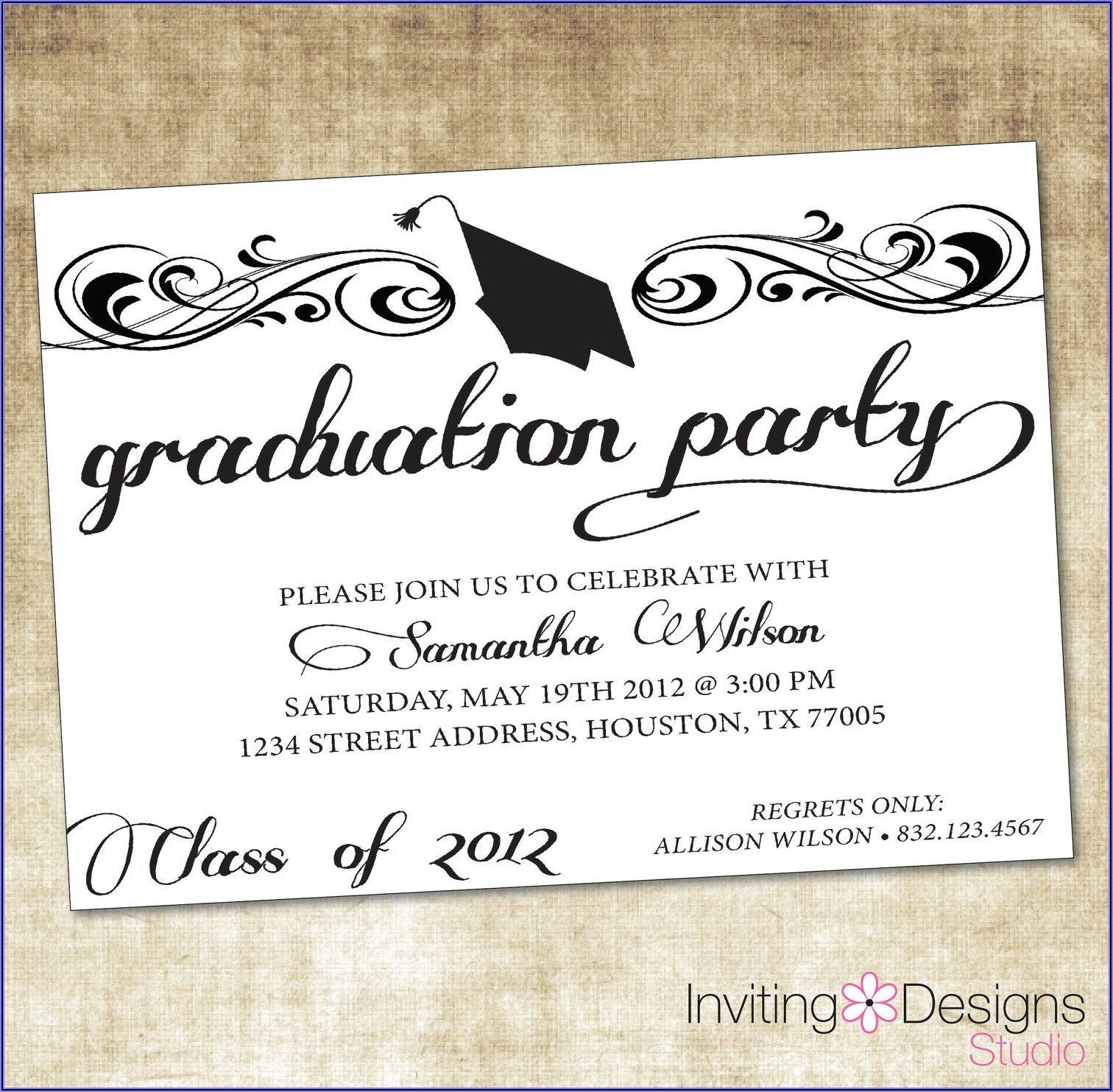 Combined Graduation And Birthday Party Invitations
