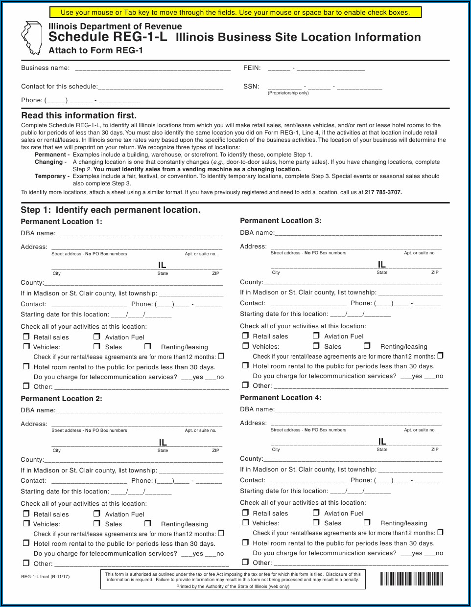 Dba Registration Form Illinois