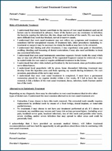 Dental Patient Consent Form In Spanish