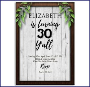Digital 40th Birthday Invitations