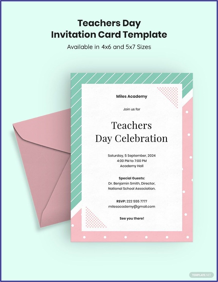 Digital Invitation Card For Teachers Day