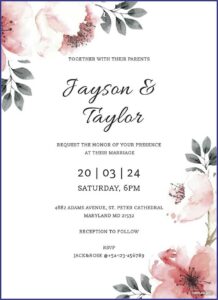 Editable Wedding Invitation Templates Free Download Publisher