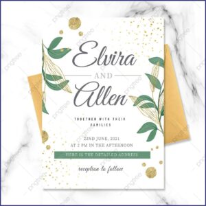 Elegant Gold Wedding Invitation Template