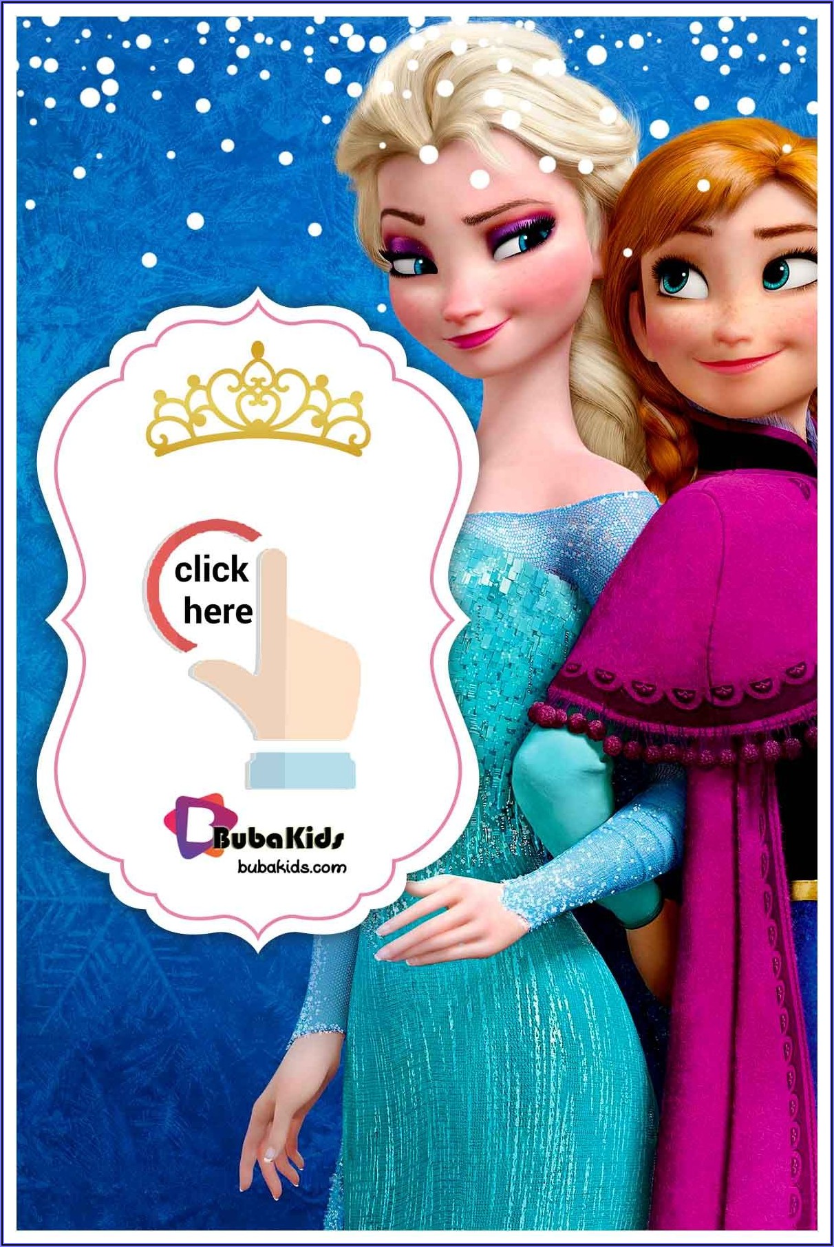 Elsa Birthday Invitation Card Template